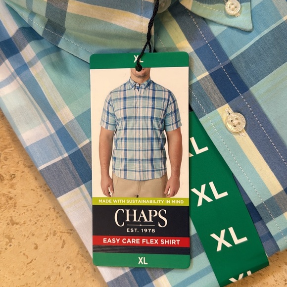 Chaps easy flex short sleeve button up shirt - Picture 2 of 3